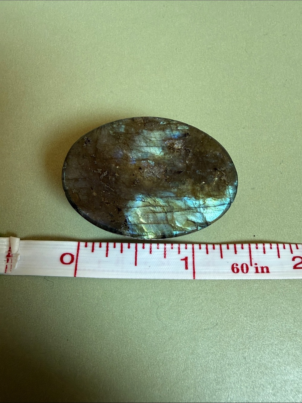 Natural Labradorite oval cabochon gemstone - Picture 4 of 10